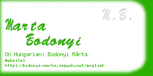 marta bodonyi business card